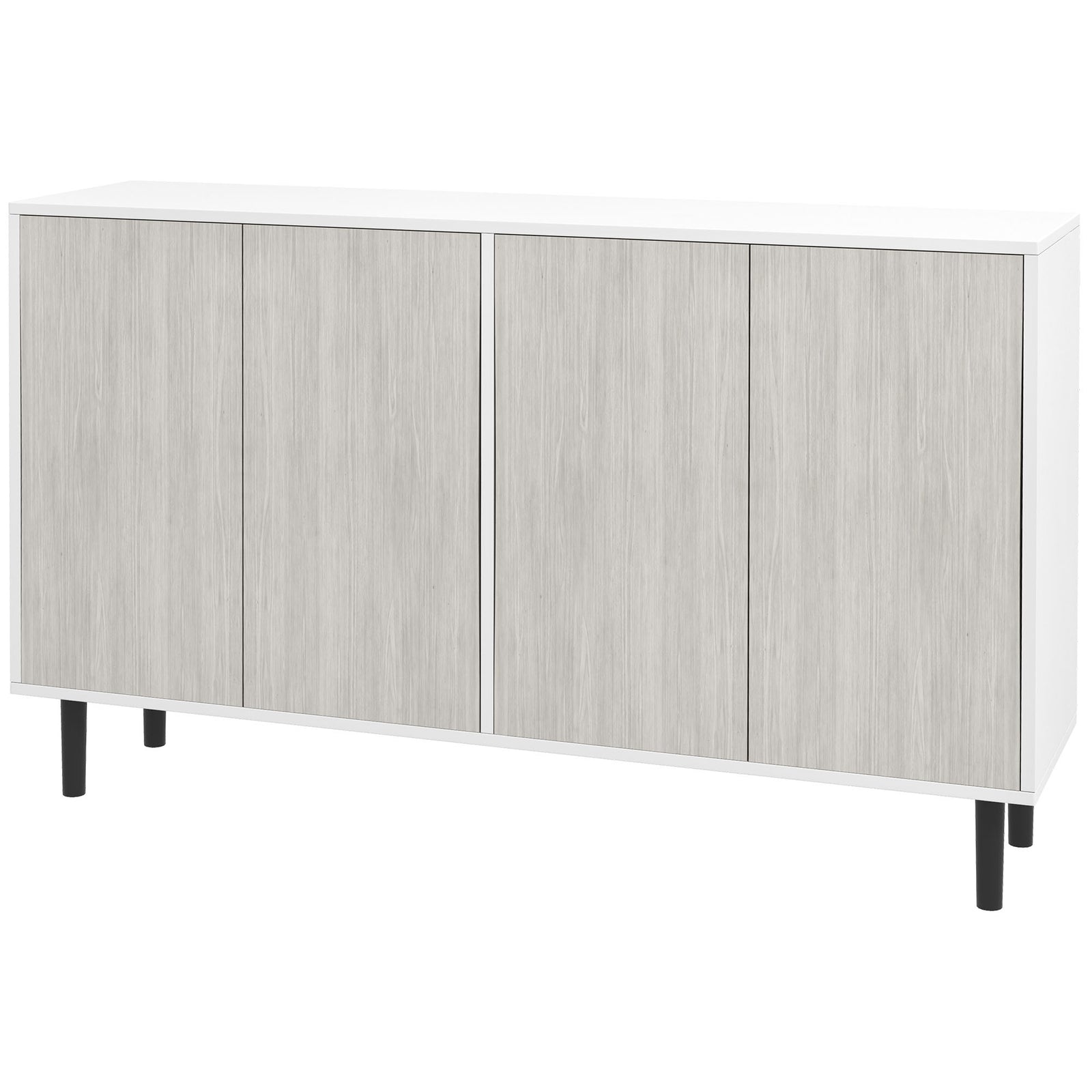 Sideboard Storage Cabinet For Living Room Adjustable Shelves | One Size | White