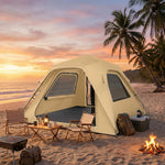 Pop Up Tent Waterproof Camping Tents 2-3 People | Khaki