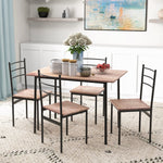 5 Piece Dining Table And Chairs Set, Space Saving Table | Black