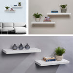 Floating Shelves Pack Of 2 60cm White Finish