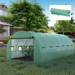 6x3x2m Greenhouse Replacement Cover - Tunnel | Green