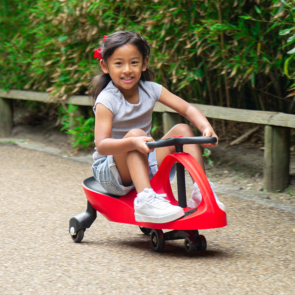Unique Self Propelled Kids Ride On Toy, Wiggle Car - Red