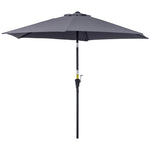 2.6m Patio Umbrella With Tilt Crank | Gray