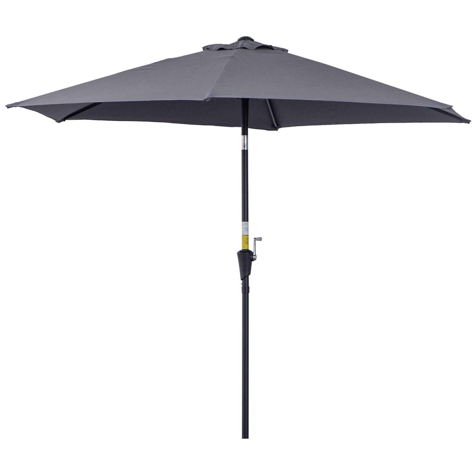 2.6m Patio Umbrella With Tilt Crank | Gray