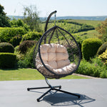 Lynton Garden Hanging Egg Chair | Cream
