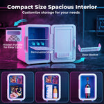 Spector Portable Camping Fridge Freezer, Heat & Cool, 7 Led Lights, White
