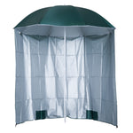 Fishing Umbrella With Side Canopy | Green