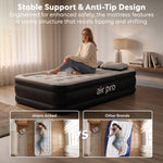 Inflatable Air Mattress With Soft Surface Built-in Electric Pump | Single | Black