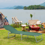 Portable Folding Camping Bed Lounger Army | Green