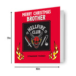 Stranger Things Brother Christmas Card With Detachable Coaster Official Product