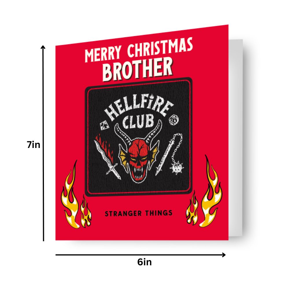 Stranger Things Brother Christmas Card With Detachable Coaster Official Product
