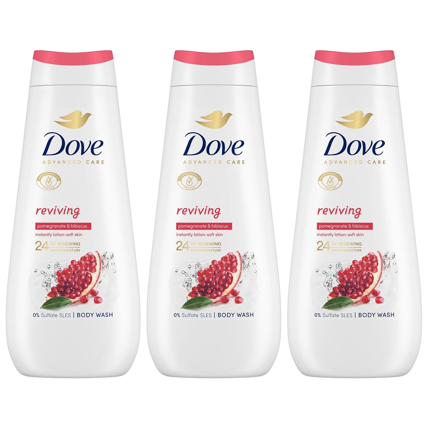 Advanced Care Body Wash Reviving For 24hrs Renewing Micromoisture, 3x400ml