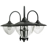 3-head Led Solar Light Lamp Street Light Post W/ Base