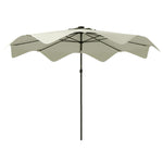 Solar Garden Parasol W/ Led, Tilt | Cream