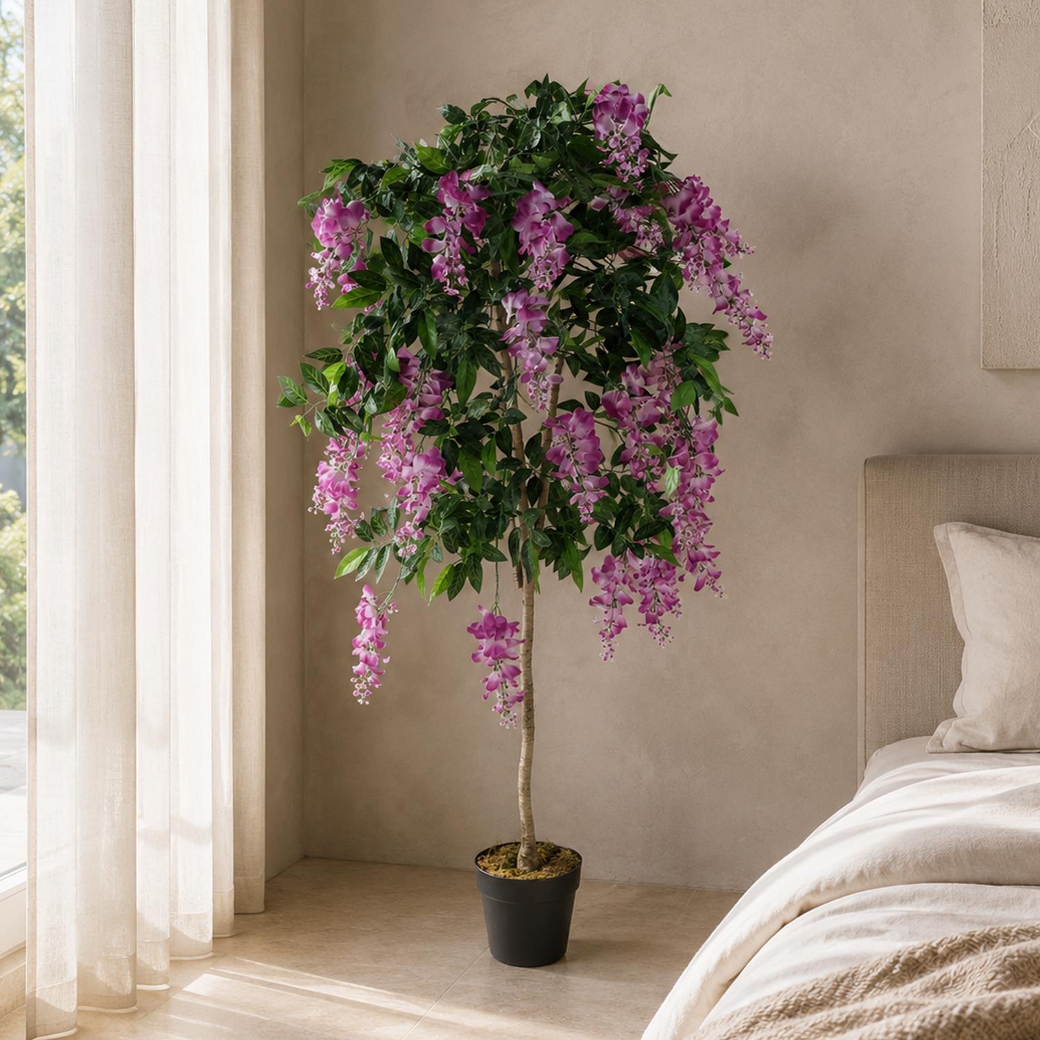 Artificial 150cm Light Pink Wisteria Tree