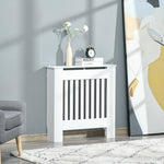 Radiator Cover Wooden Cabinet Vertical Slatted Vent Mdf
