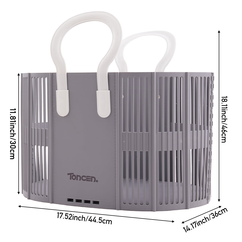 Living and Home Foldable Plastic Laundry Basket