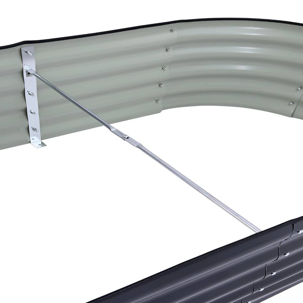 160/240/320cm W X 80cm D X 42cm H Galvanised Raised Beds For Garden, Metal Elevated Planter Box With Safety Edging, Easy Diy For Growing Flowers, | Large | Anthracite