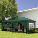 3 X 6 M Pop Up Gazebo With Sides And Windows | Green