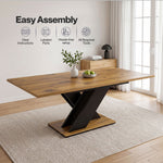Extendable Dining Table Modern Extending Kitchen Dining Table 120-160cm