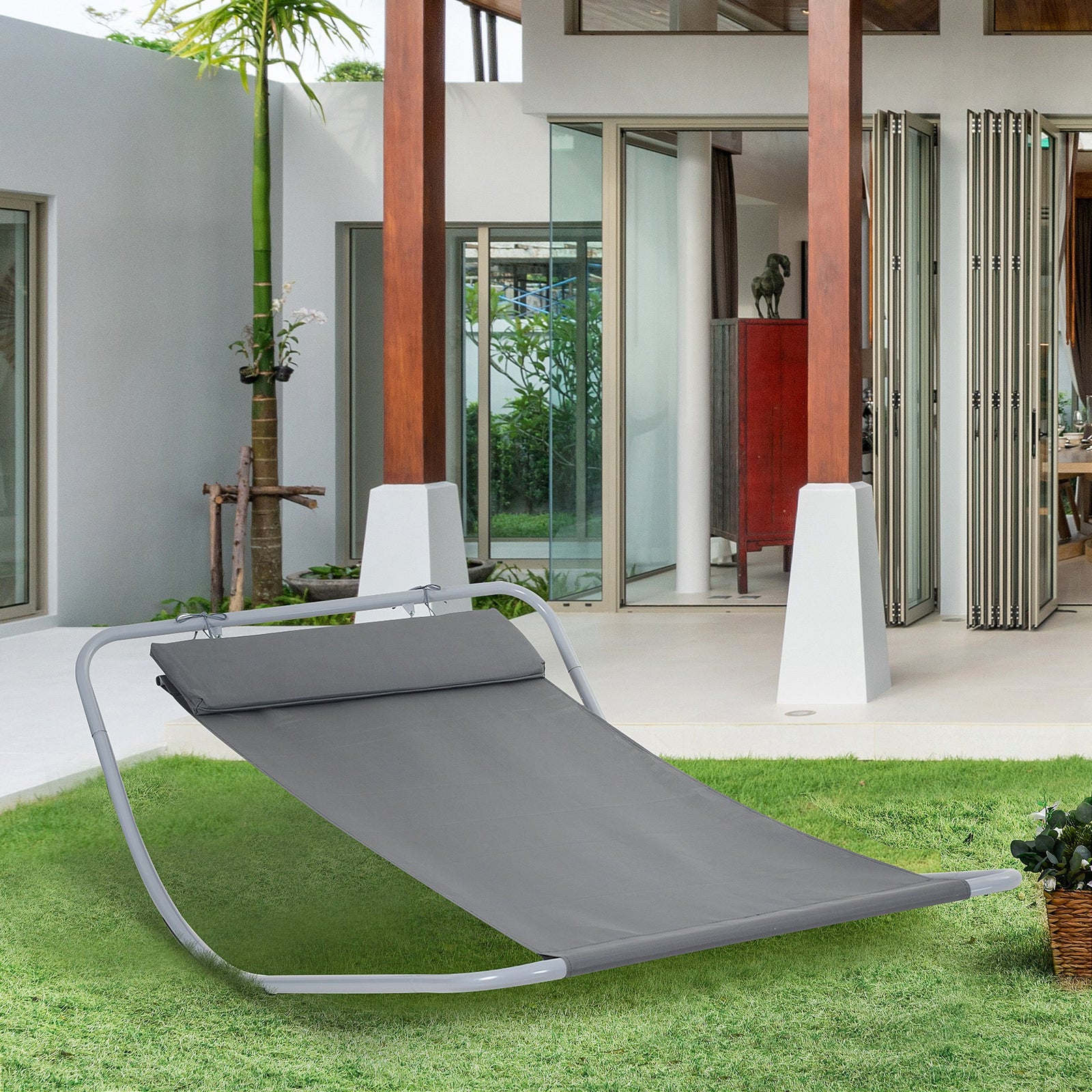 Rocking Swing Relaxing Day Bed Outdoor Single Sun Lounger