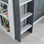Lacy Storage Mid Sleeper Bed | Single | Grey