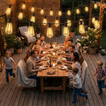 HOMCOM 50 Led Curtain Lights, Ip44 Waterproof Fairy Curtain Lights, Warm White