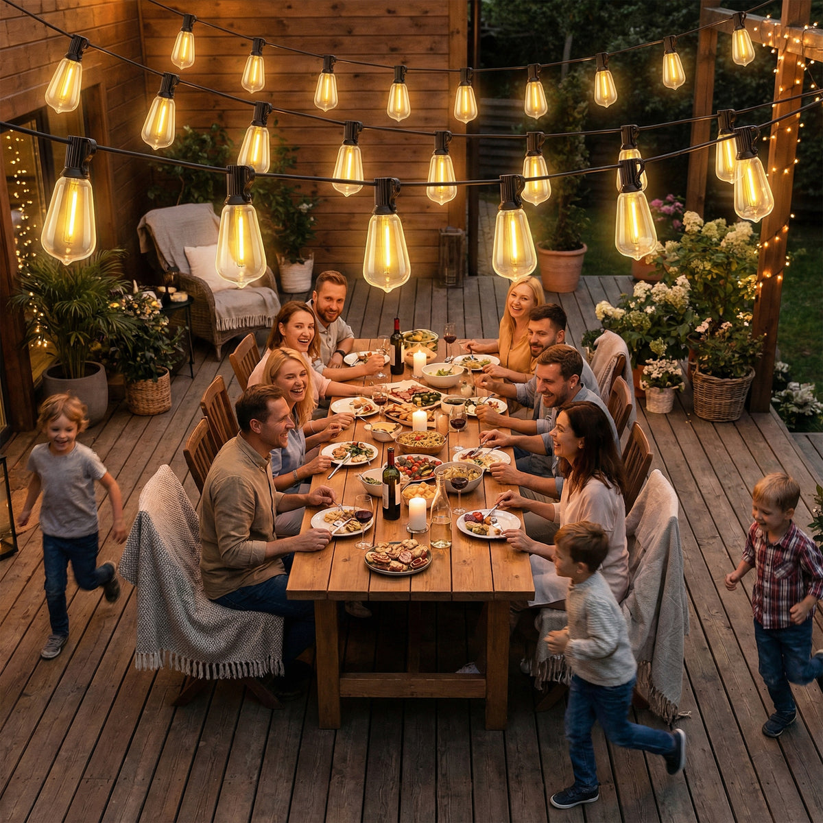 HOMCOM 50 Led Curtain Lights, Ip44 Waterproof Fairy Curtain Lights, Warm White