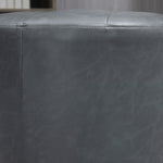 360 Degree Swivel Foot Stool Pu Ottoman W/ Thick Padding | One Size | Gray