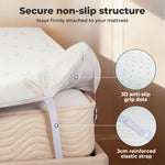 Lavio Mattress Topper Memory Foam Dual Layer Pressure Relief Washable