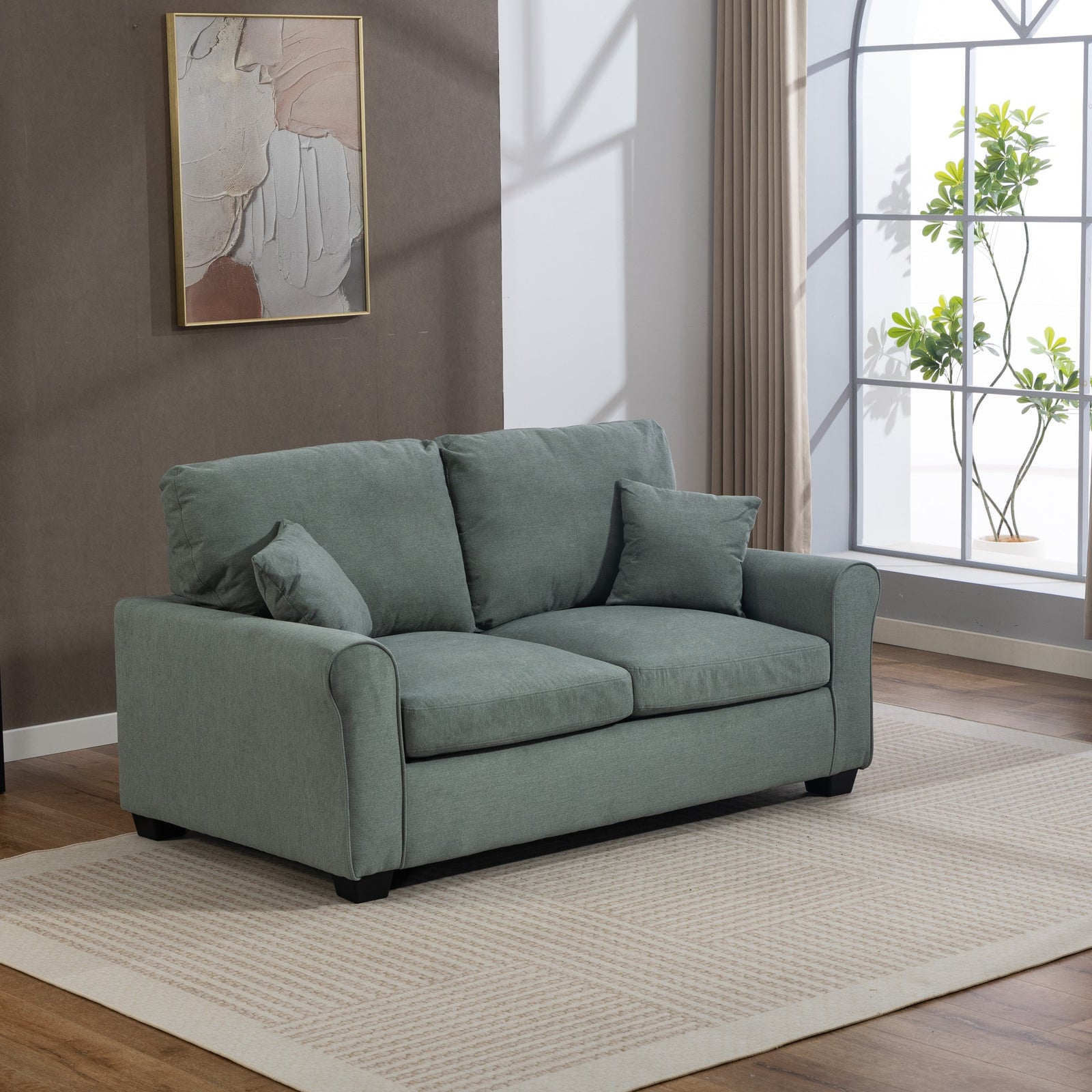 Lewiston Fabric Pull Out Sofabed | Duck Egg