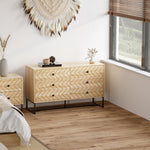 Chest Of 6 Drawers Storage Unit Unique Zigzag Design