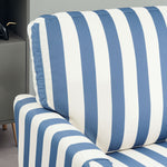 Cuddle Chair With Stripe, Armchair For Living Room | Blue