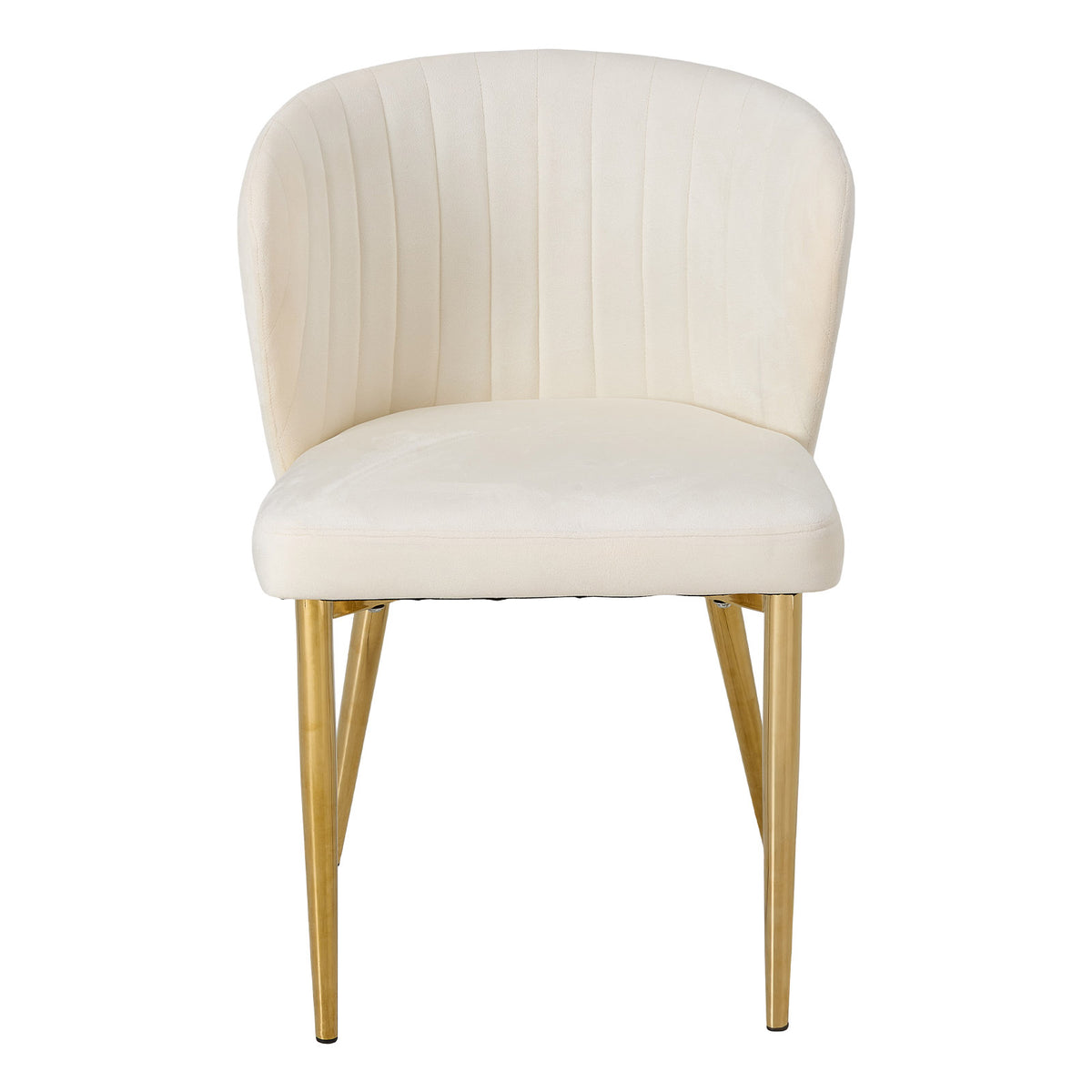 Breeins Set Of 2 Modern Velvet Dining Chairs With Gold Metal Legs