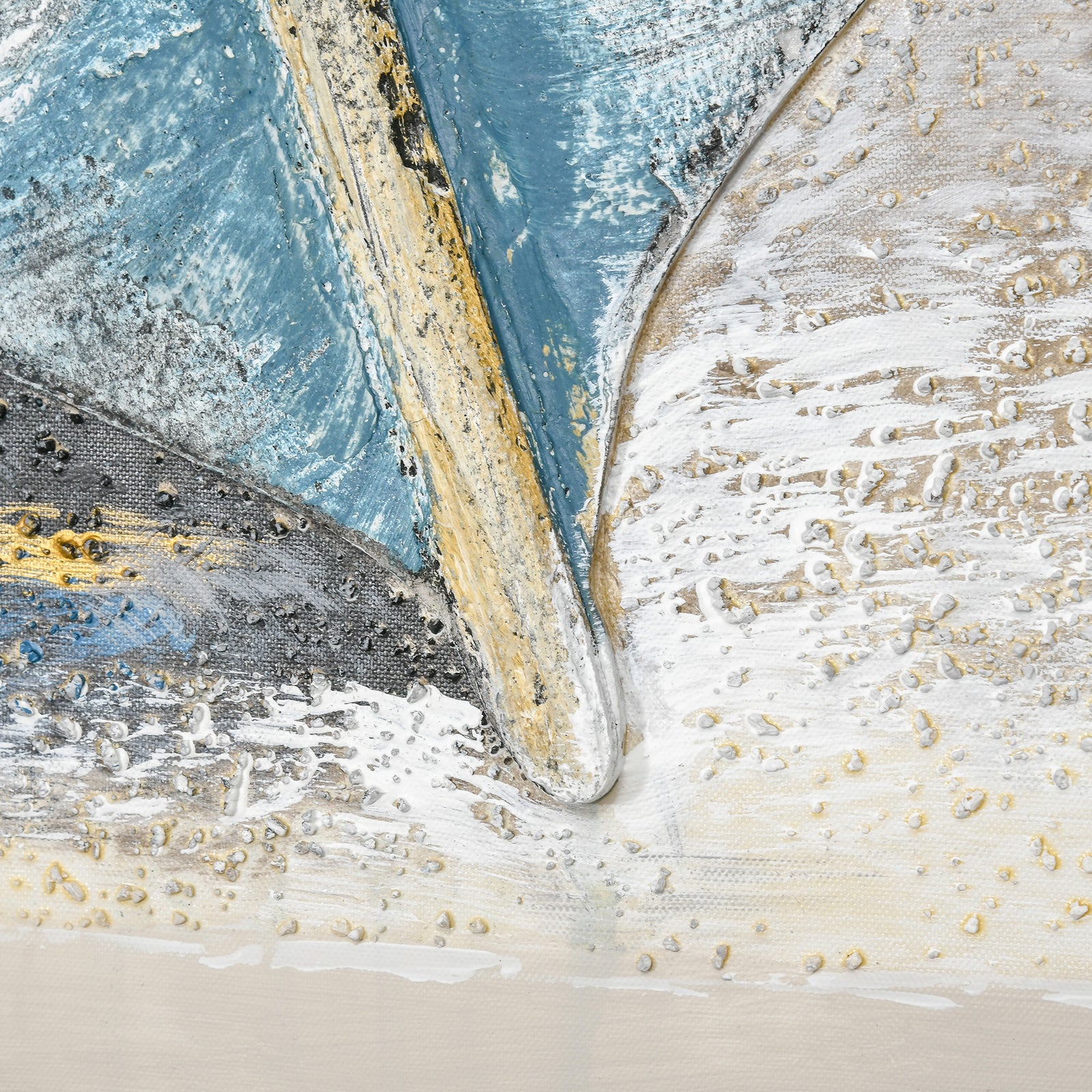 Hand-painted Wall Art, Canvas Painting Artwork Beach Boat