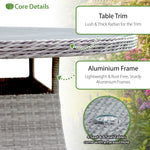Hampton Rattan 2 Seat Bistro Set In Dove Grey | 2 Seat | Light Grey