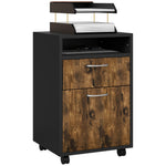 60cm Storage Cabinet With Drawers And Open Shelf,brown | One Size | Brown