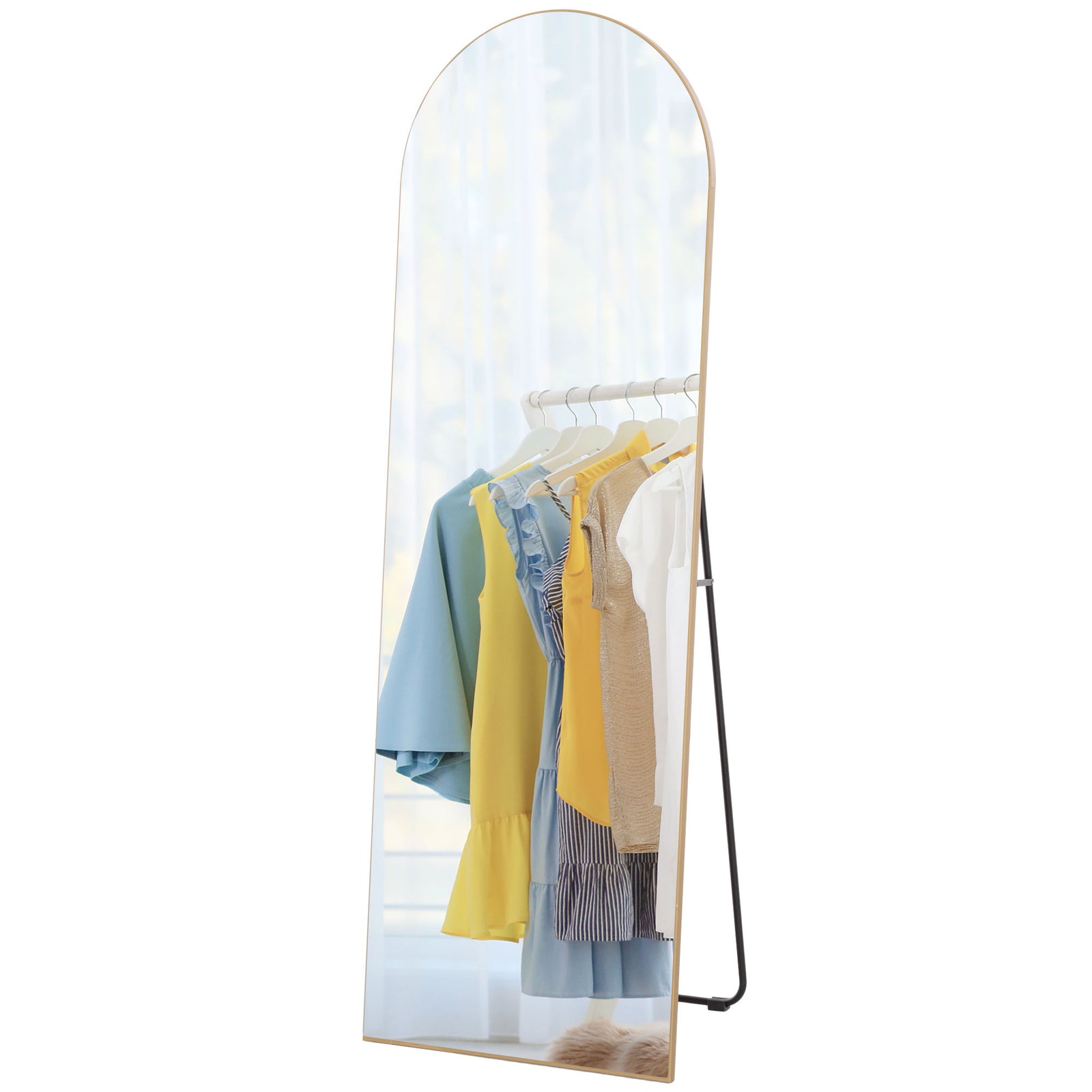 Floor Mirror Wall Mount Leaning Standing Mirror 50 X 150cm | One Size | Gold