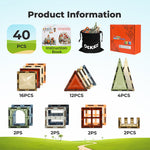 Magnetic Building Blocks Kids Magnetic Tiles Educational Construction Toy | Multi Colour