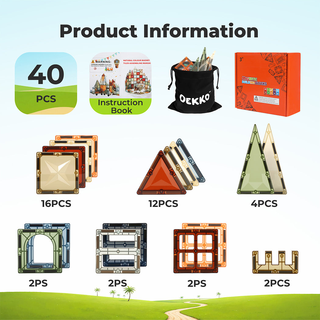 Magnetic Building Blocks Kids Magnetic Tiles Educational Construction Toy | Multi Colour