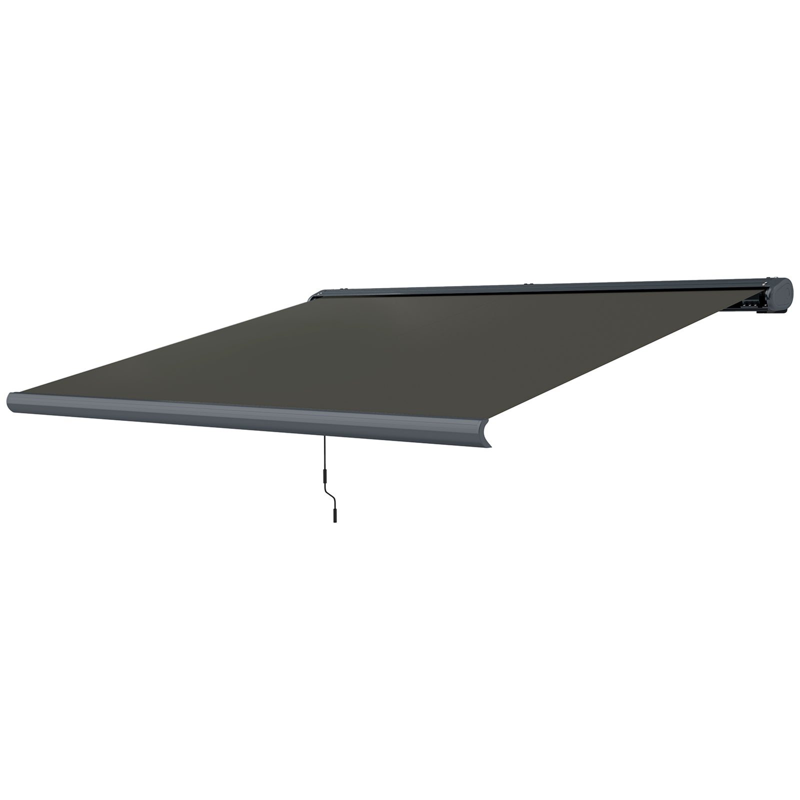4x3(m) Full Cassette Electric Awning, Aluminium Frame | Dark Gray