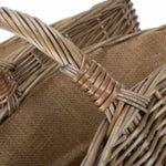 Wicker Antique Wash Harvesting Trug Baskets | Set-of-2