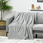 Single/king Flannel Fleece Blanket Throw Blanket For Bed | King | Gray