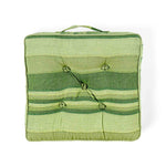 Morocco Striped Cotton Floor Cushion | 40cm x 40cm | Green