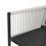 5 Pieces Patio Dining Set With Foldable Back, Light Grey