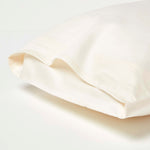 Organic Cotton Kids Pillowcases 400 Thread Count, 2 Pack | 40 x 60cm | Cream