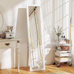 37 X 157 Cm Full Length Mirror With Frame For Bedroom | White
