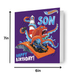 Hot Wheels Son Birthday Card Official Product