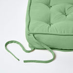 Cotton Dining Chair Booster Cushion | 40cm x 40cm | Forest Green