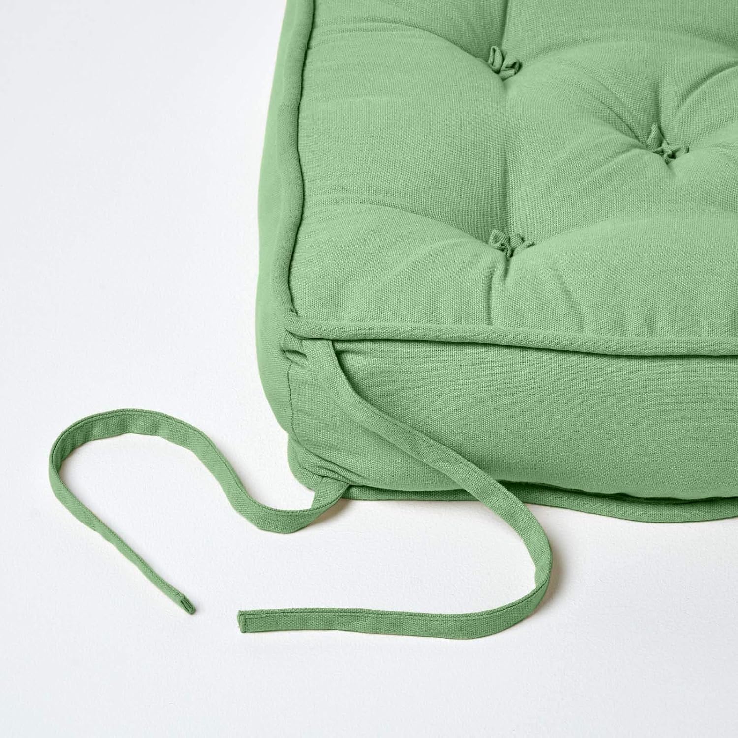 Cotton Dining Chair Booster Cushion | 40cm x 40cm | Forest Green